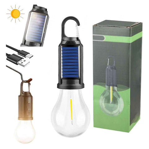 USB Rechargeable Solar Camping Light with Dual Charging and 3 Brightness Modes, Water‑Resistant Hanging LED Tent Lamp In Australia - Darrahopens