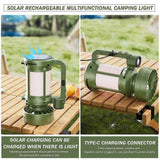 Solar Outdoor Camping Lantern with Cooling Fan Portable LED Flashlight Tent Lamp Searchlight for Outdoor Camping Hiking In Australia - Darrahopens