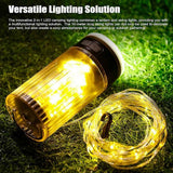 LED Camping String Light Portable 2 in 1 Campsite Ambient Lamp Waterproof Tent Light with 6 Lighting Modes Support Power Bank Function for Camping Hiking In Australia - Darrahopens