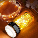 LED Camping String Light Portable 2 in 1 Campsite Ambient Lamp Waterproof Tent Light with 6 Lighting Modes Support Power Bank Function for Camping Hiking In Australia - Darrahopens