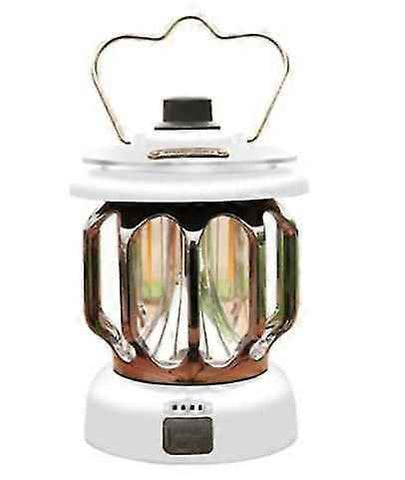 Led Camping Lantern,rechargeable Retro Dimmable Camping Light Waterproof Tent Light For Power Outages Hiking Emergency Fishing - White In Australia - Darrahopens