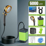 6000mAH Portable Shower Pump for Camping Long-Lasting & Quiet Outdoor Shower with LED Display, IP68 In Australia - Darrahopens