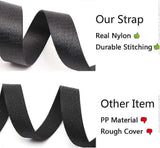 6 Pack Black Nylon Tie Down Straps with Zinc Alloy Lock (Black, 2m x 25mm)
