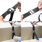 6 Pack Black Nylon Tie Down Straps with Zinc Alloy Lock (Black, 2m x 25mm)