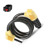 Bike Lock Cable 5Digits Resettable Combination Cable Lock, Bicycles Code Lock - Yellow In Australia - Darrahopens