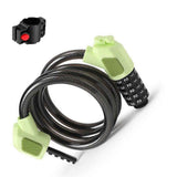 Bike Lock Cable 5Digits Resettable Combination Cable Lock, Bicycles Code Lock - Green In Australia - Darrahopens