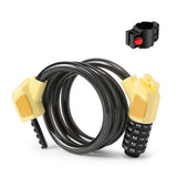 Bike Lock Cable 5Digits Resettable Combination Cable Lock, Bicycles Code Lock - Black In Australia - Darrahopens