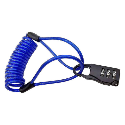 Anti-theft Motorcycle Cycling Scooter Bicycle Lock Cable Lock Helmet Lock - Blue In Australia - Darrahopens