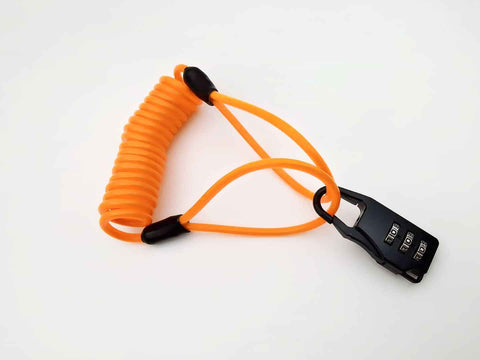 Anti-theft Motorcycle Cycling Scooter Bicycle Lock Cable Lock Helmet Lock - Orange In Australia - Darrahopens