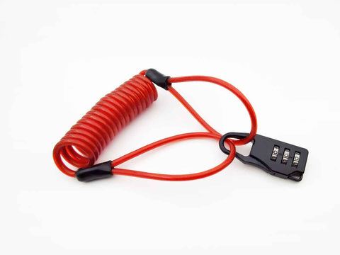 Anti-theft Motorcycle Cycling Scooter Bicycle Lock Cable Lock Helmet Lock - Red In Australia - Darrahopens