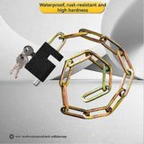 Bicycle Lock Mountain Bike Lock Alloy Chain Lock Anti-Theft Safety Chain Locks Portable Alloy Lock 4x70cm In Australia - Darrahopens