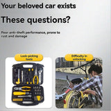 Bicycle Lock Mountain Bike Lock Alloy Chain Lock Anti-Theft Safety Chain Locks Portable Alloy Lock 4x95cm