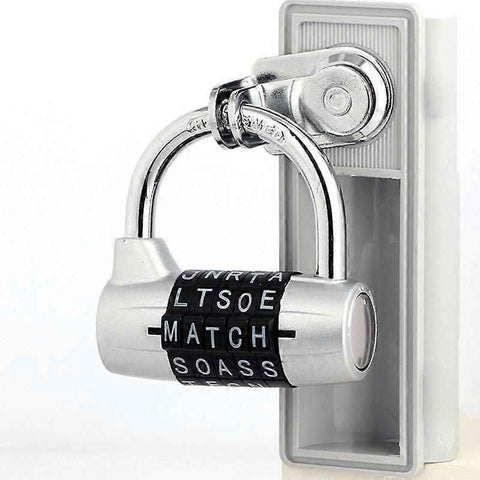 5 Letter Combination Password Lock Door Cabinet Bicycle Lock Silver In Australia - Darrahopens