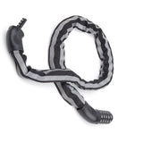Reflective Black Keyless Bike Antitheft Coded Lock - Five Password Bicycle Cable Lock