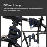Bike Lock Portable Universal Replacing Anti-rust Waterproof Bicycles Scooter Safety Locks Locking Tool Accessories - 105cm In Australia - Darrahopens