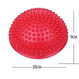 Semi-circular Massage Ball, Hedgehog Ball Yoga Massage Ball For Balance Training, (red)