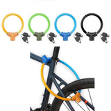 Rings Shape Bicycles Antitheft Lock High Security Mountain Bicycles Lock - Black