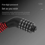Portable 5-Digit Combination Bike Chain Lock, Keyless Anti-Theft Security Lock for Bicycle, Mountain Bike, Scooter and Motorcycle - Black In Australia - Darrahopens