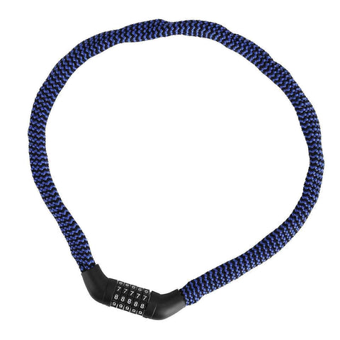 Portable 5-Digit Combination Bike Chain Lock, Keyless Anti-Theft Security Lock for Bicycle, Mountain Bike, Scooter and Motorcycle - Blue In Australia - Darrahopens