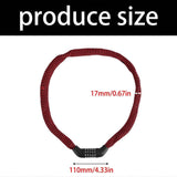 Portable 5-Digit Combination Bike Chain Lock, Keyless Anti-Theft Security Lock for Bicycle, Mountain Bike, Scooter and Motorcycle - Red In Australia - Darrahopens