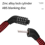 Portable 5-Digit Combination Bike Chain Lock, Keyless Anti-Theft Security Lock for Bicycle, Mountain Bike, Scooter and Motorcycle - Red In Australia - Darrahopens