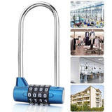 4-Digit Combination Bike U Lock, Keyless Resettable Anti-Theft Security Lock for Bicycle, Motorcycle, Scooter, Gate and Fence In Australia - Darrahopens