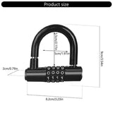 Durability Bike Lock Rusts Resistant Bicycles Lock Multifunction 4 Digits Lock for Bicycles Electric Bike - Red In Australia - Darrahopens