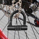 Durability Bike Lock Rusts Resistant Bicycles Lock Multifunction 4 Digits Lock for Bicycles Electric Bike - Black In Australia - Darrahopens
