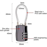 Cable Lock, Retractable Cable Lock, Digital Combination Lock, Bicycle Helmet Lock, Combination Cable Lock, Bicycle Cable Lock, Number Cable Lock, Comb In Australia - Darrahopens