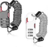 Bicycle Lock, 2 Pieces Portable Bicycle Lock Chain Password Combination Security Lock Anti-Theft Resettable 3 Digit Lock for Motorcycle Helmet Scooter In Australia - Darrahopens