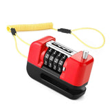 4-Digit Combination Disc Brake Lock, Portable Anti-Theft Security Lock for Motorcycle, Bicycle and Scooter - Red In Australia - Darrahopens
