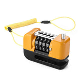 4-Digit Combination Disc Brake Lock, Portable Anti-Theft Security Lock for Motorcycle, Bicycle and Scooter - Orange In Australia - Darrahopens