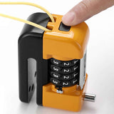 4-Digit Combination Disc Brake Lock, Portable Anti-Theft Security Lock for Motorcycle, Bicycle and Scooter - Yellow In Australia - Darrahopens