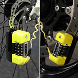 4-Digit Combination Disc Brake Lock, Portable Anti-Theft Security Lock for Motorcycle, Bicycle and Scooter - Yellow In Australia - Darrahopens