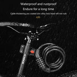 5-Digit Resettable Combination Bike Cable Lock, Self-Coiling Waterproof Anti-Theft Security Lock for Bicycle, Motorcycle, Scooter and Skateboard - Black In Australia - Darrahopens