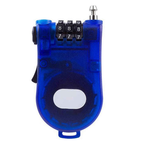 Combination Helmet Cable Lock, Portable Security Cable Lock for Motorcycle Helmet, Bicycle Helmet, Backpack and Luggage - Royal Blue In Australia - Darrahopens