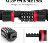 Bike Chain Lock, 5 Digit Combination High Security Bicycle Lock Resettable Heavy Duty Cycling Chain Locks for Bicycle - 0.9m In Australia - Darrahopens