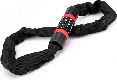 Bike Chain Lock, 5 Digit Combination High Security Bicycle Lock Resettable Heavy Duty Cycling Chain Locks for Bicycle - 1.2m In Australia - Darrahopens