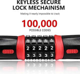 Bike Chain Lock, 5 Digit Combination High Security Bicycle Lock Resettable Heavy Duty Cycling Chain Locks for Bicycle - 1.5m In Australia - Darrahopens