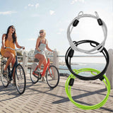 Widely Used Bicycle Lock Double Head Ring Design Anti-theft Security Bicycle Lock Rope for Bike - Gray