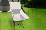 Portable Compact Camping Chair for Outdoor Camp Travel Picnic Lightweight Folding High Back Camping Chair With Head Support -Beige