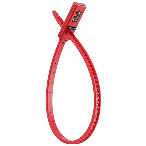 Bicycles Combination Lock, Lock for Road Bicycles Lock Zips Tie Lock Cable Lock - Red In Australia - Darrahopens