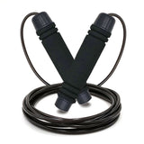 Adjustable Speed Jump Rope with Soft Memory Foam Handles, Tangle-Free Skipping Rope for Fitness, Cardio Workout & Exercise - Black In Australia - Darrahopens