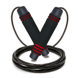 Adjustable Speed Jump Rope with Soft Memory Foam Handles, Tangle-Free Skipping Rope for Fitness, Cardio Workout & Exercise - Red