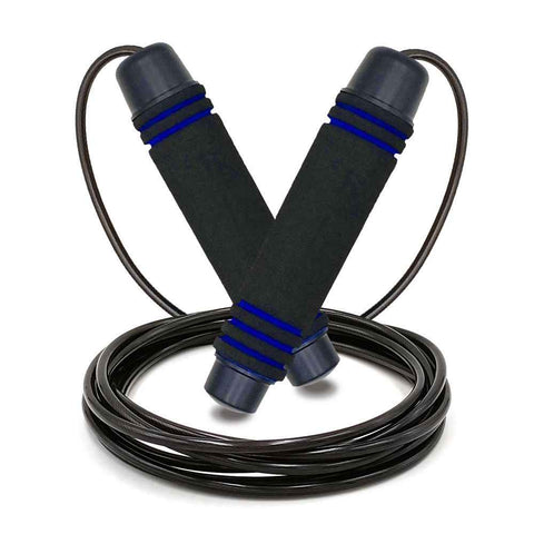 Adjustable Speed Jump Rope with Soft Memory Foam Handles, Tangle-Free Skipping Rope for Fitness, Cardio Workout & Exercise - Blue In Australia - Darrahopens