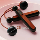 Jump Rope with Counter, Cordless Weighted Skipping Jump Rope for Fitness Exercise, Ropeless Jump Rope with Large Cordless Ball for Women Training - Black
