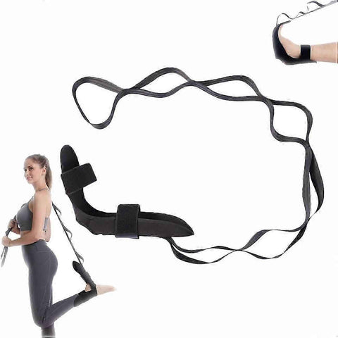 Izzila Stretching Strap with Loops, Yoga Stretch Strap, Fitness Stretch Band black In Australia - Darrahopens