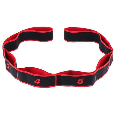 Stretching Strap, 8 Loop Yoga Straps for Stretching, Elastic Stretch Strap Stretch Band for Exercise Yoga Fitness Gym - Red In Australia - Darrahopens