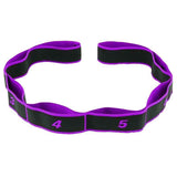 Stretching Strap, 8 Loop Yoga Straps for Stretching, Elastic Stretch Strap Stretch Band for Exercise Yoga Fitness Gym - Purple In Australia - Darrahopens