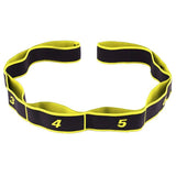 Stretching Strap, 8 Loop Yoga Straps for Stretching, Elastic Stretch Strap Stretch Band for Exercise Yoga Fitness Gym - Yellow